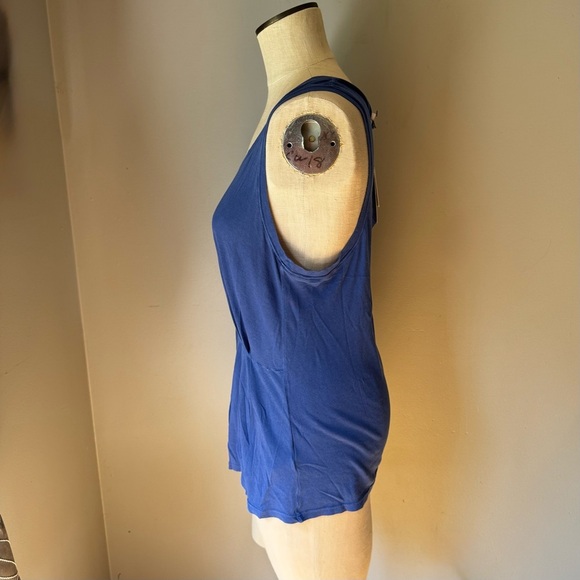 NWT Splendid Royal Blue Ruched Racerback Classic Swing Tank Top Size Small - Picture 3 of 6